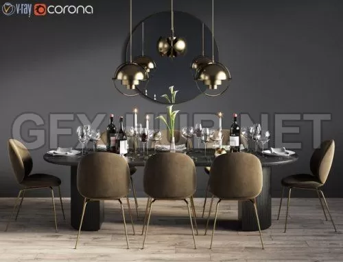 Gubi Dinning Set 08 3d model – 215937
