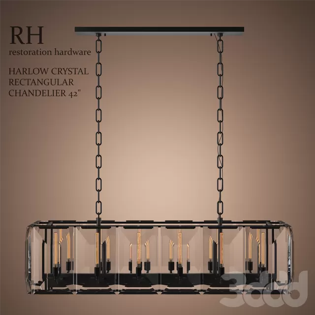 HARLOW CRYSTAL RECTANGULAR CHANDELIER 42 – 216143