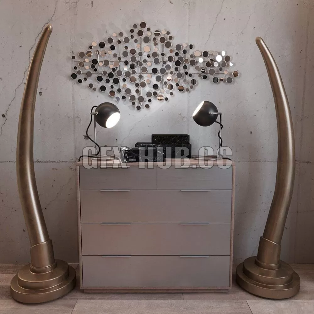 Harper Blvd metal wall sculpture RH Set – 216149