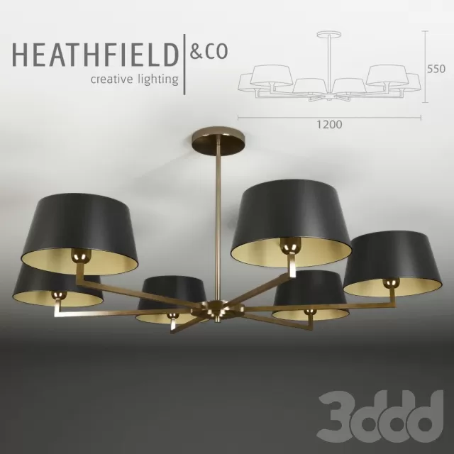 HEATHFIELD HOLT PENDANT 6 ARM – 216249
