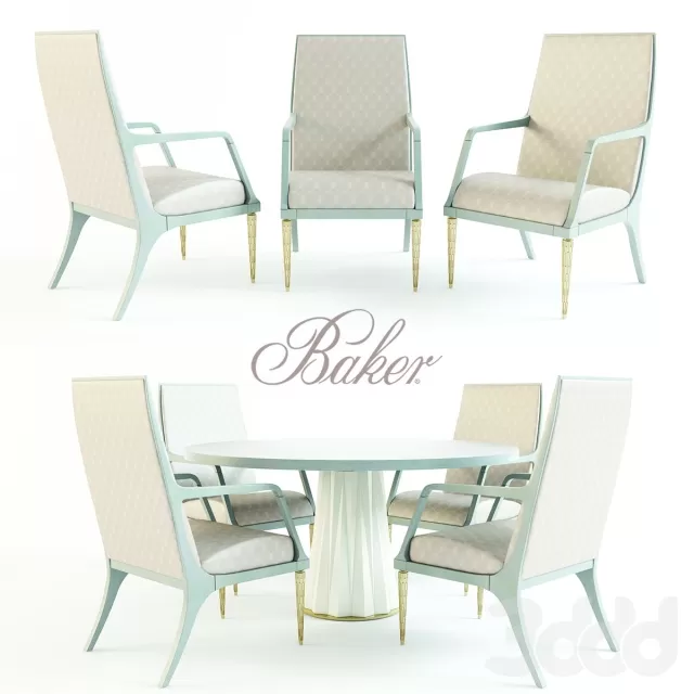 HELIODOR DINING TABLE + JASPER ARM CHAIR – 216269