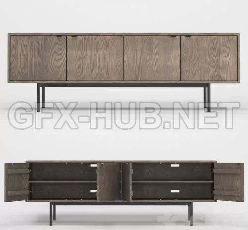 Hensley Media Cabinets 05 3D Model – 216297