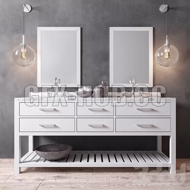 HUTTON DOUBLE WASHSTAND – 216639