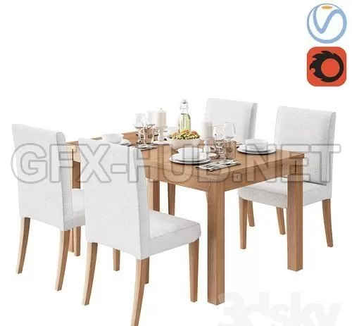 IKEA HENRIKSDAL BJURSTA 4 Person – 216831