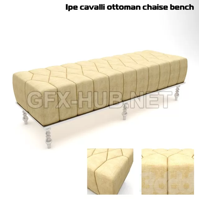 Ipe cavalli ottoman chaise bench – 217275