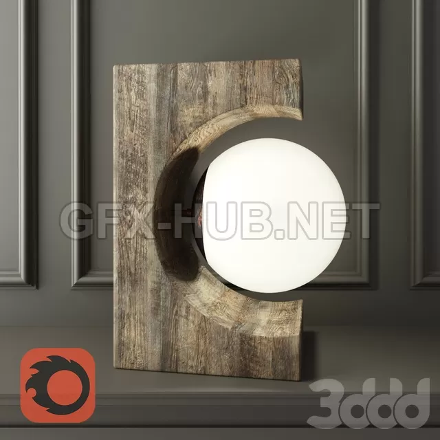 Lynx wood lamp – 219483