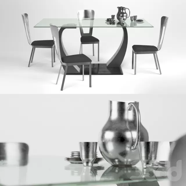 Metal Wings Dining Table – 220013