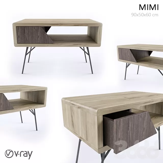 MIMI – Rectangular oak console table – 220129