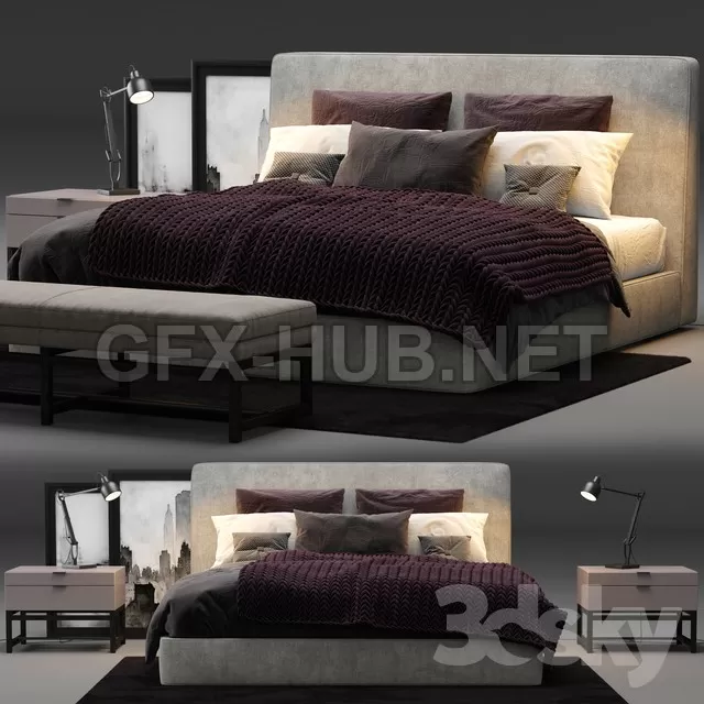 Minotti Powell 121 Bed – 220291