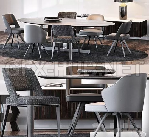 MINOTTI SET 16 3D Model – 220305