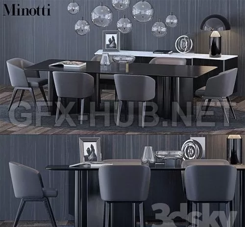 Minotti Set 3 3D Model – 220309