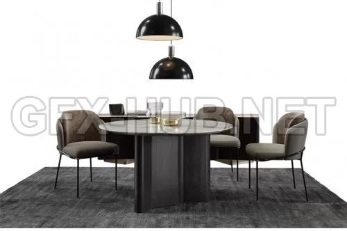 Minotti Set Fil Noir 3d model – 220313