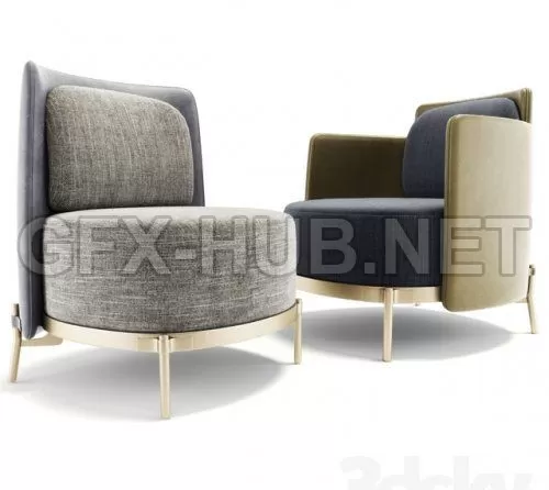 Minotti Tape Armchair Set 3D MODEL – 220325