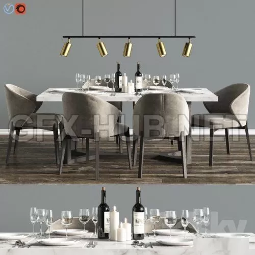 Modern Dinning Set (Corona) – 220571