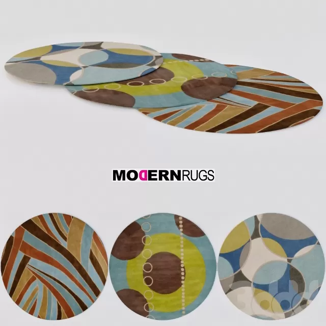 Modern Rugs round set #3 – 220647