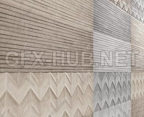 Modern wall 02 3D model – 220681