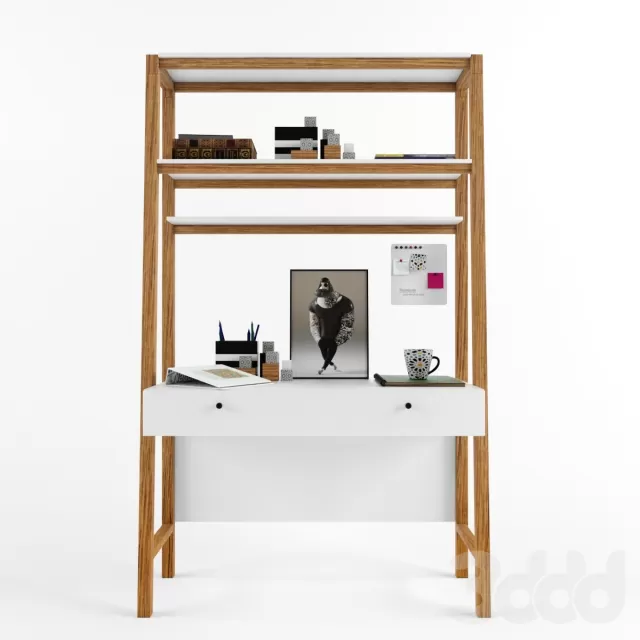 Modern Wall Desk West elm с мелочью – 220683
