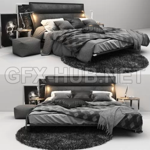 Mr. Moonlight bed 3d model – 220915