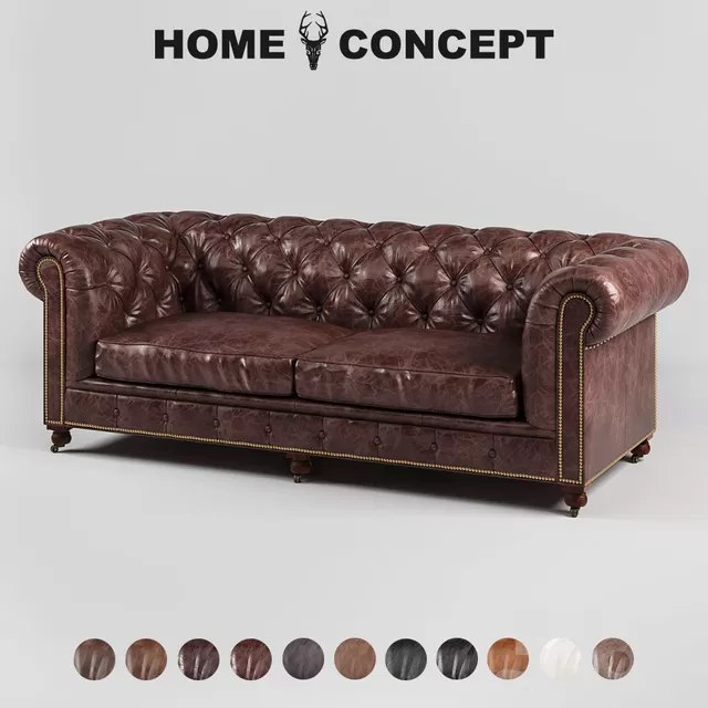 OM 2,5-местный диван Кенсингтонотделка кожей. Kensington 2,5 Seater – 221585