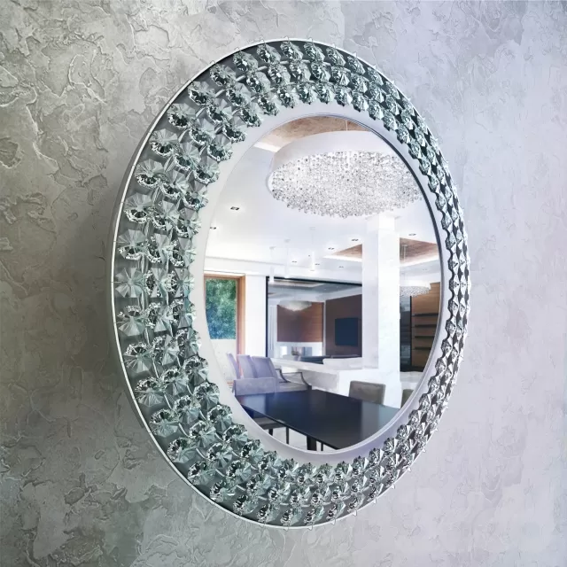Palwa Mirror Crystal Nickel Chrome Glass – 222053