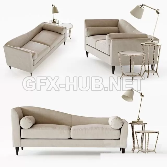 PATRICIA CHAISE sofa with tables – 222175