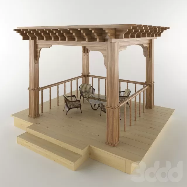 pergola with sitting set – 222311