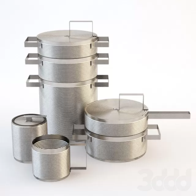 Photorealistic Design Pots ZaniZani (CORONA-VRAY) – 222365