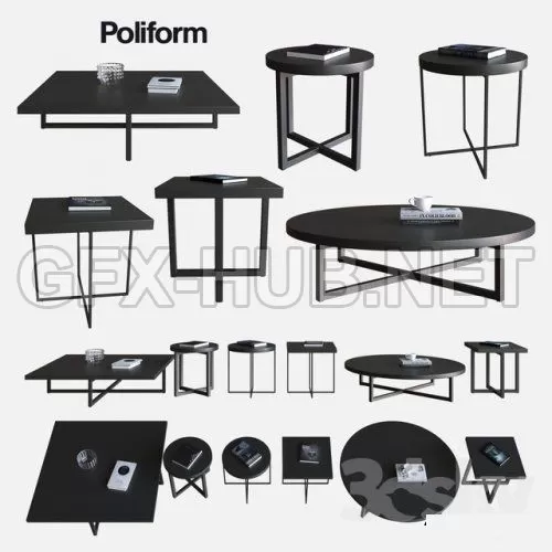 POLIFORM COFFEE TABLES YARD 3d Model – 222801