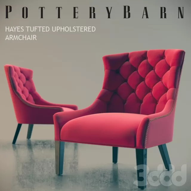 Pottery Barn Hayes Tufted Upholstered Armchair – 223087