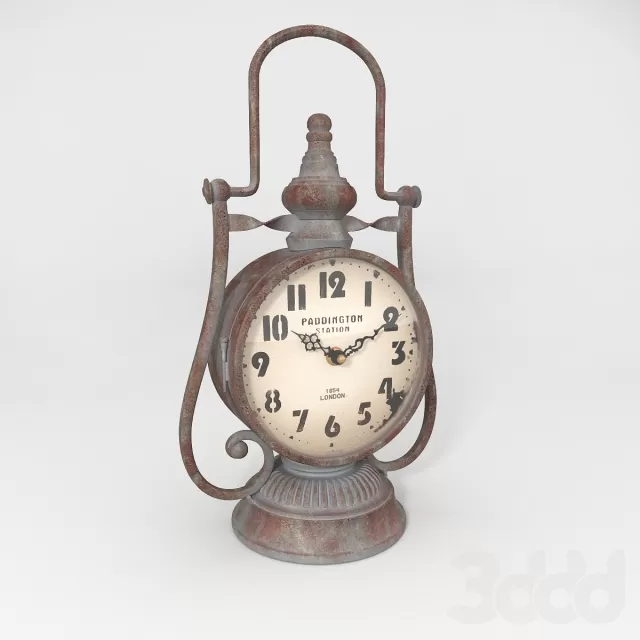 Railroad_Lantern_Tabledesk_Clock_Train_Station_London_Vintage_Style – 223453