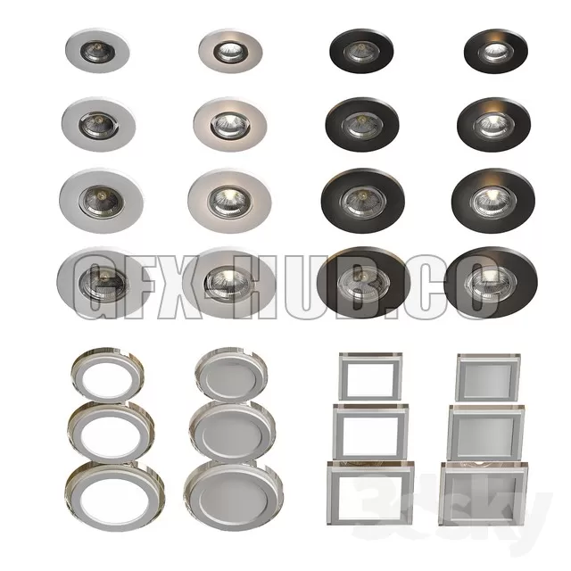 Recessed luminaires delta light 4 kinds – 223543 Recessed luminaires delta light 4 kinds – 223543