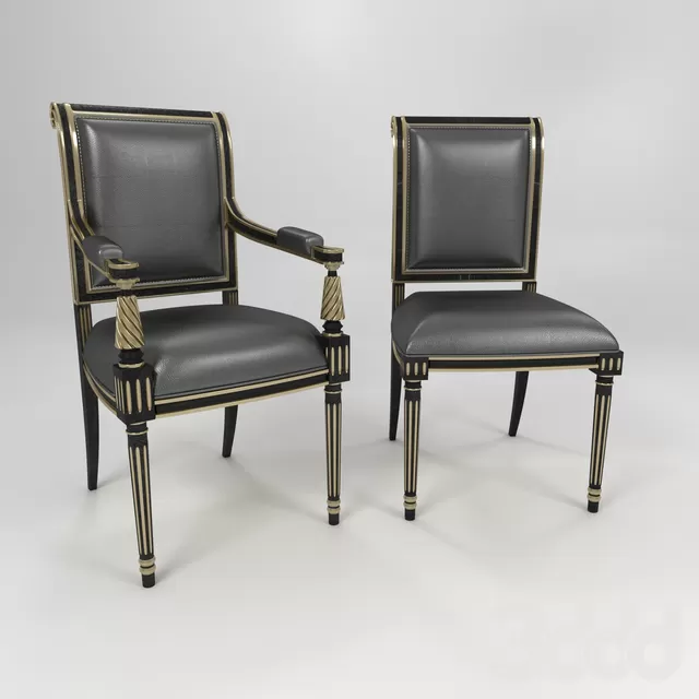 Regency style carved wood armchair – 223631