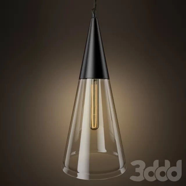 Restoration hardware Mason Glass Cone Filament Pendant – 223729