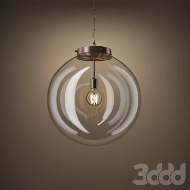 Restoration hardware Parisian Architectural Clear Glass Poste Pendant – 223739