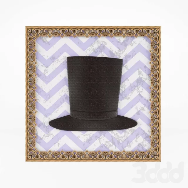 Retro hat decoration painting – 223785