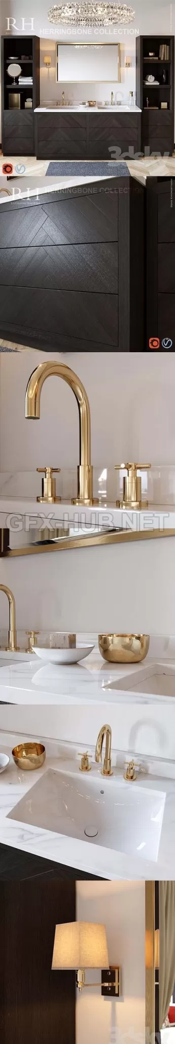RH Herringbone Collection 3d Model (VrayCorona) – 223833