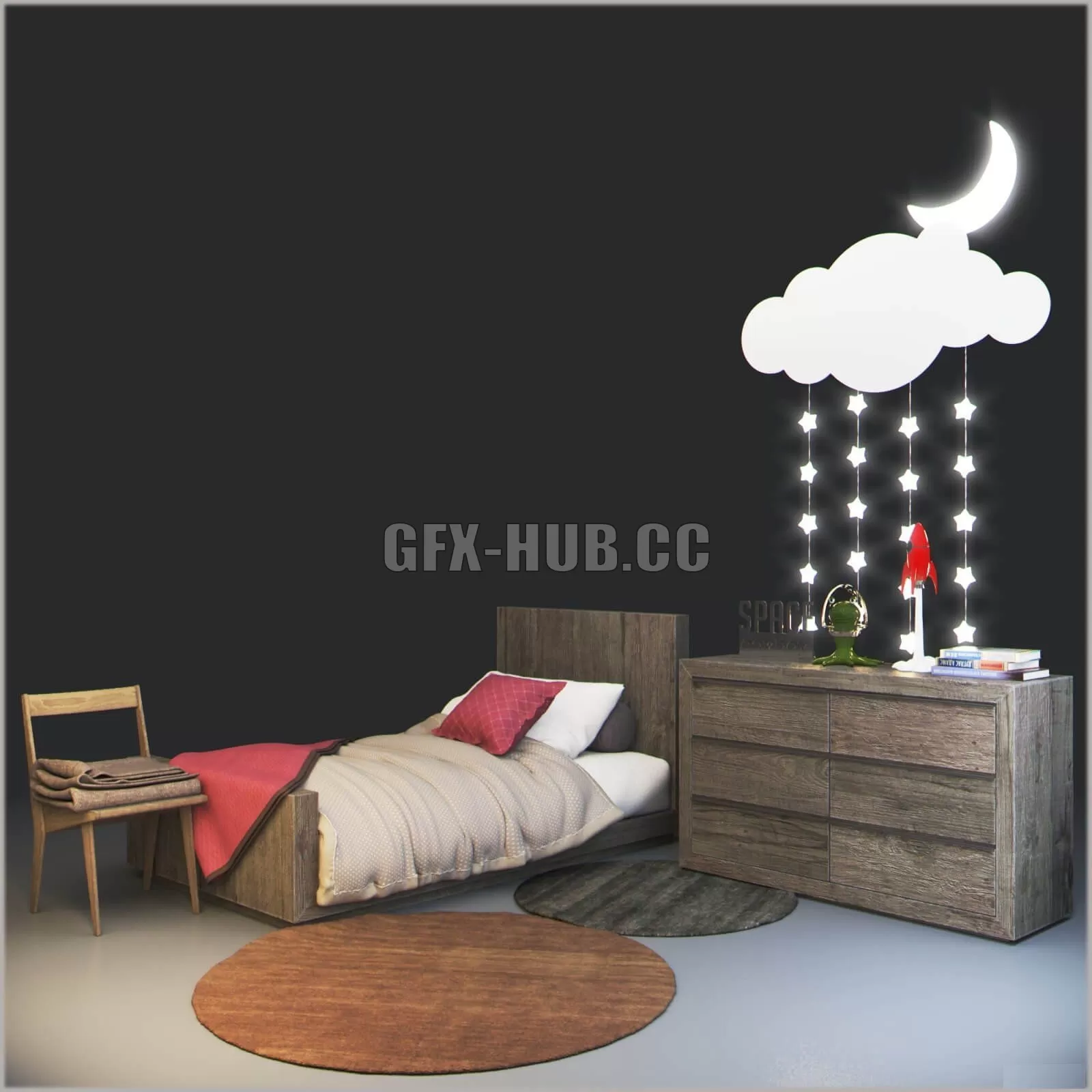 RH Thayer platform bed – 223871