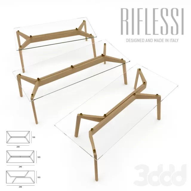 Riflessi Glide Table Set – 223919