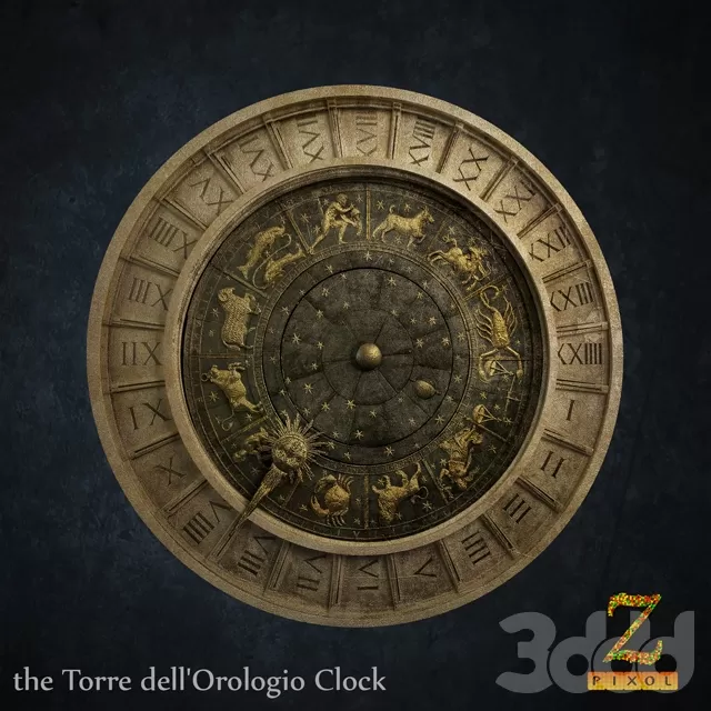 Roman numerals Clock (Torre dell’Orologio) – 224149 Roman numerals Clock (Torre dell’Orologio) – 224149