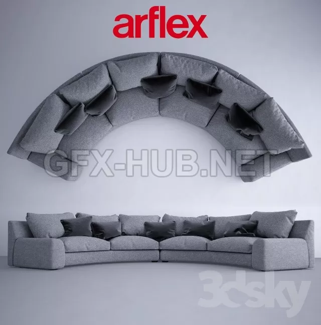 Semicircular sofa Arflex Ben-Ben – 224709