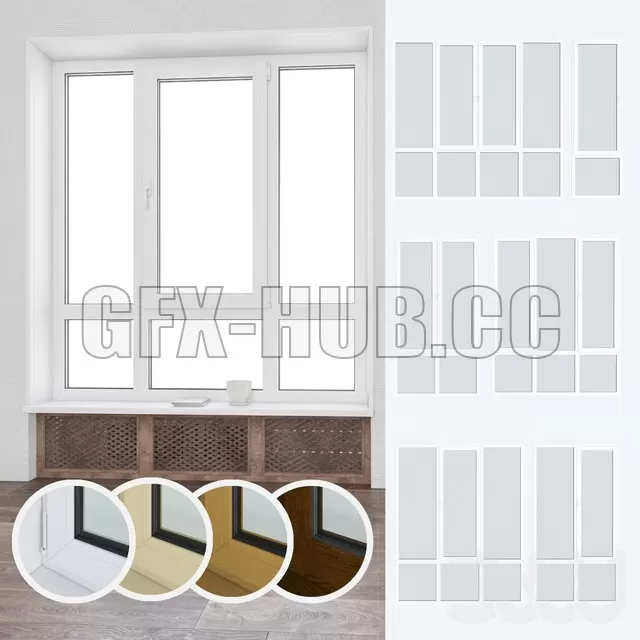 Set of plastic windows 05 – 224839 Set of plastic windows 05 – 224839