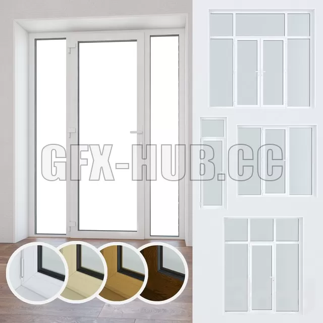 Set of plastic windows and doors 10 – 224843 Set of plastic windows and doors 10 – 224843