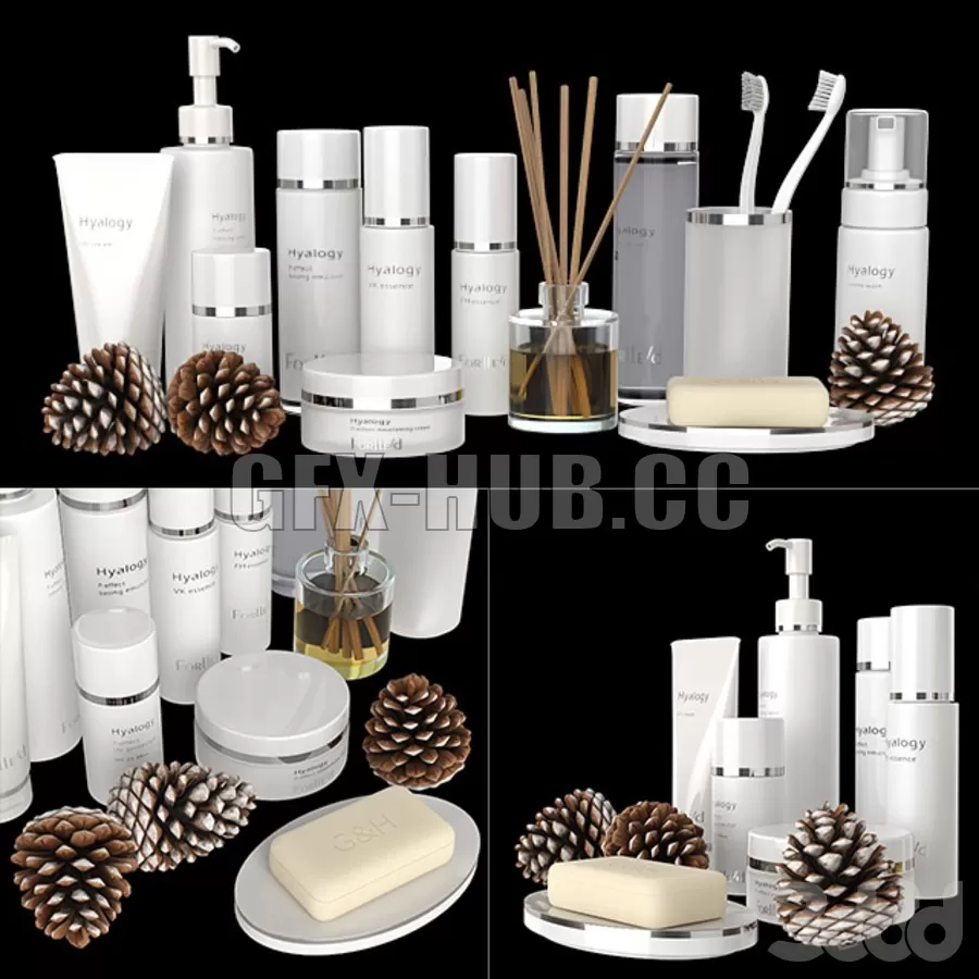 Set of white cosmetics – 224857
