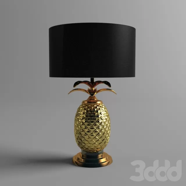Silver  Gold Pineapple Lamp – 225179