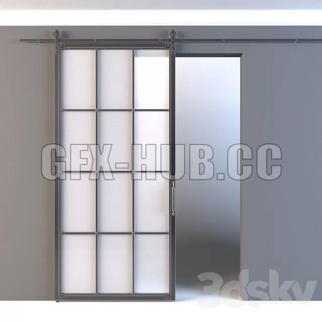 Sliding door with barn mechanism WHEEL – 225355 Sliding door with barn mechanism WHEEL – 225355