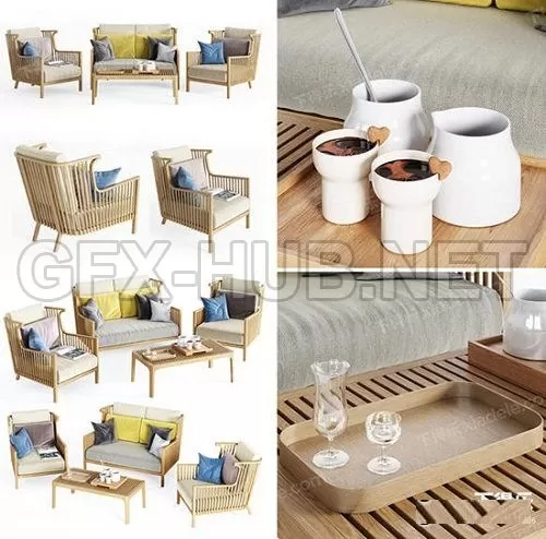 Sofa and Chair Outdoor – 225515