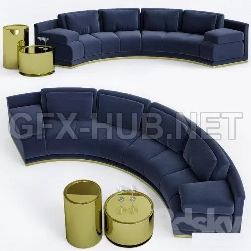 Sofa Fendi Casa 2015 Collection 3d model – 225621