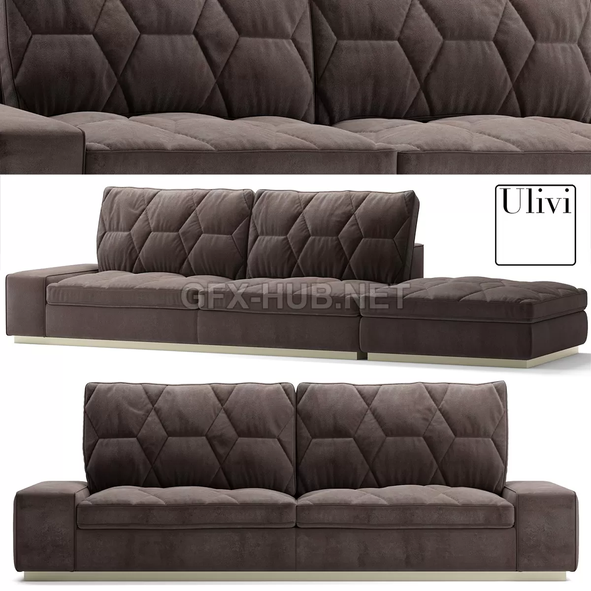 Sofa ulivi salotti cesar 3d Model – 225795
