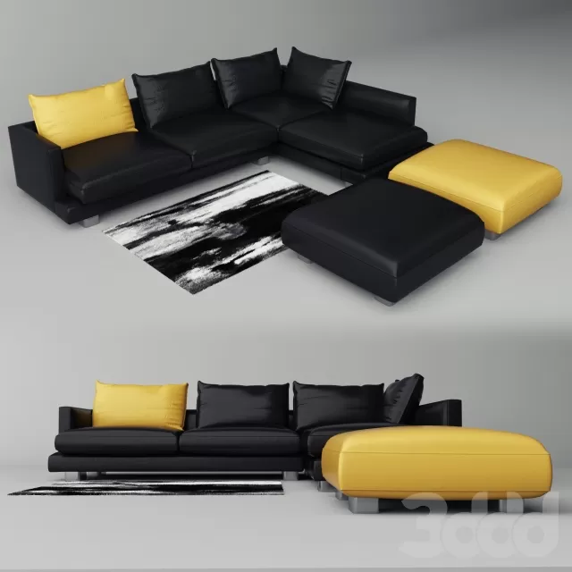 SOFA-blackyellow – 225829