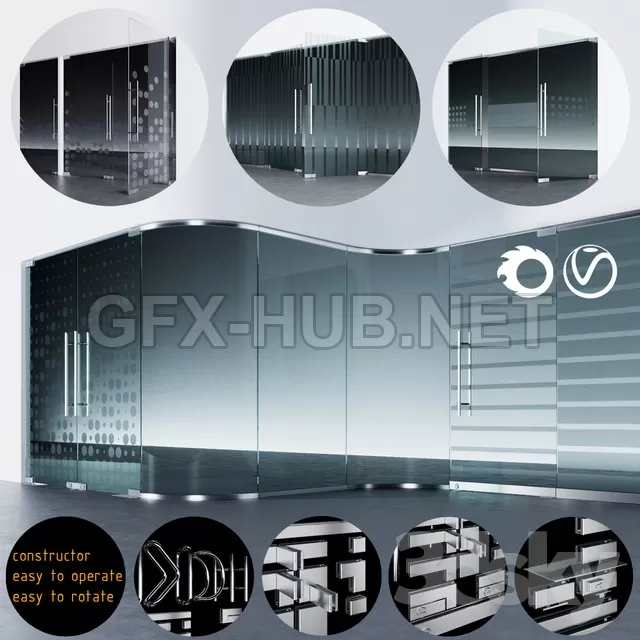 Swinging Pendulum Glass Doors for Office and Home 2 – 226583